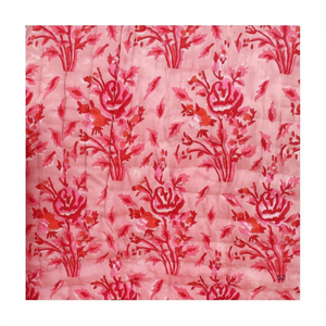 Luxueux doux lumière Jaipuri bloc imprimé coton couette ensemble fabriqué à la main King Size motif floral réversible Kantha cousu - Product Image 1