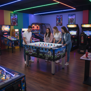 FEZA Soccer Foosball <b>Table</b> <b>Game</b> Machine Coin Operated Manual Play Multiple Players Customizable English Lucky <b>Game</b> Room Use - Product Image 3