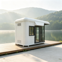 Maison conteneur préfabriquée mobile, Garde-maison, Pièce de sécurité, Prête à l'emploi, en Aluminium et Acier, Résistante au feu, Écologique, pour Hôtel, Magasin, Toilettes