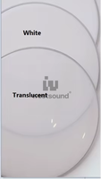 0.25 translucide/transparent/porcelaine blanc têtes de tambour couvercle de tambour têtes de tambour support tambour cuir taille caisse claire