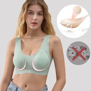 3 Pcs Latex Seamless Bra Push Up Bralette Underwear Bras For Women Cooling  Gathers Shock-proof Female Intimate Comfortable Bra