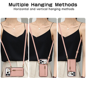 Étui portefeuille de luxe en cuir avec cordon et bandoulière pour <span class=keywords><strong>iPhone</strong></span> 18 Pro Max, compatible <span class=keywords><strong>iPhone</strong></span> 15, 16e, 17 - Product Image 6