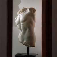 Sculpture de torse masculin moderne en résine, art métallique, ornement pour hall d'entrée, salon, hall d'hôtel ou maison d'hôtes