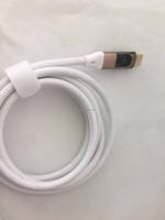 Cable de Datos de Carga Rápida Tipo-C 2.4 de Alta Calidad con Trenzado de Nailon Blanco LED, Conductor de Cobre Puro para iPhone, Computadora e Impresora