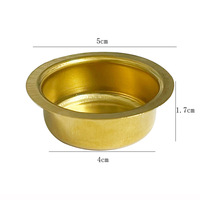 Prix usine brûleur d'encens 5cm 6cm diamètre fer Art creux métal porte-encens accessoires plaqué or encensoir Base LB1503