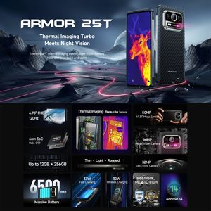 Ulefone Armor 25T teléfono resistente 6GB + 256GB, imagen térmica 6,78 pulgadas Android 14 Octa Core 4G NFC OTG - Product Image 4