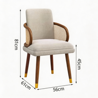 Chaises de salle à manger simples et modernes, chaises à dossier décontracté en rotin, chaises de table à manger nordiques, chaises de café, tabourets d'hôtel