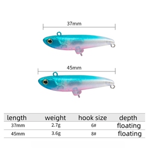 Nuevo señuelo VIB hundible 2026 de 2.7g/3.6g, cebo de precisión para pesca en tubo de arroyo, ideal para truchas y pescado de pesca recreativa. - Product Image 3