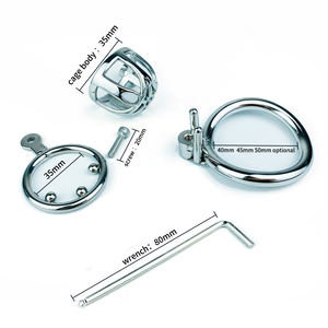 FRRK Cock Cage Small Tail Chastity Cage Belt, jaula <span class=keywords><strong>de</strong></span> <span class=keywords><strong>castidad</strong></span> para hombres, catéter <span class=keywords><strong>de</strong></span> silicona <span class=keywords><strong>de</strong></span> Metal, juego <span class=keywords><strong>de</strong></span> bondage <span class=keywords><strong>de</strong></span> jaula <span class=keywords><strong>de</strong></span> <span class=keywords><strong>castidad</strong></span> Sissy masculina - Product Image 5