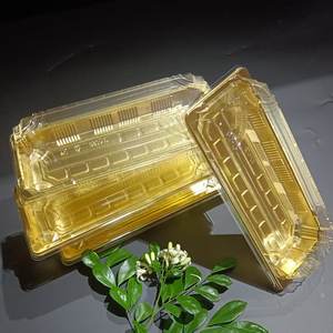 Fournisseur d'usine <span class=keywords><strong>Plateau</strong></span> à sushi en plastique PET Boîte de boulangerie en forme de rectangle Récipient alimentaire pour sushi Chocolat Bonbons Gâteau Cookie Blister - Product Image 1