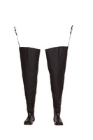 Cuissardes de pêche et de chasse en PVC imperméable avec bottes intégrées, bretelles réglables et semelles antidérapantes