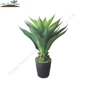 Artificial Tropical Tree Hot Sale Fake Home Decor Sisal Plastic Tree With Pot Tropical Agave Artificial Hemp Plant
