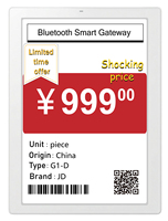 Etiqueta Electrónica de Precio y Etiqueta Digital para Estantes de Tiendas, COMPAX de 9.7 Pulgadas, 4 Colores, Tinta Electrónica, IP65, para Interiores