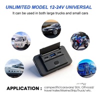 Chargeur de voiture modifié 12-24V, double PD type C + 3 ports USB QC 3.0, chargeur rapide pour accessoires de bus/camion