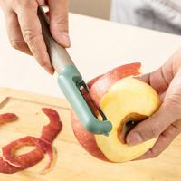 Éplucheur manuel en forme de I avec poignée ondulée en acier inoxydable, éplucheur de pommes de terre, éplucheur de légumes, de carottes et de fruits