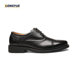 Zapatos de seguridad para oficina, calzado de cuero genuino, negro, liso, resistente al agua, para ocasiones formales - Product Image 2