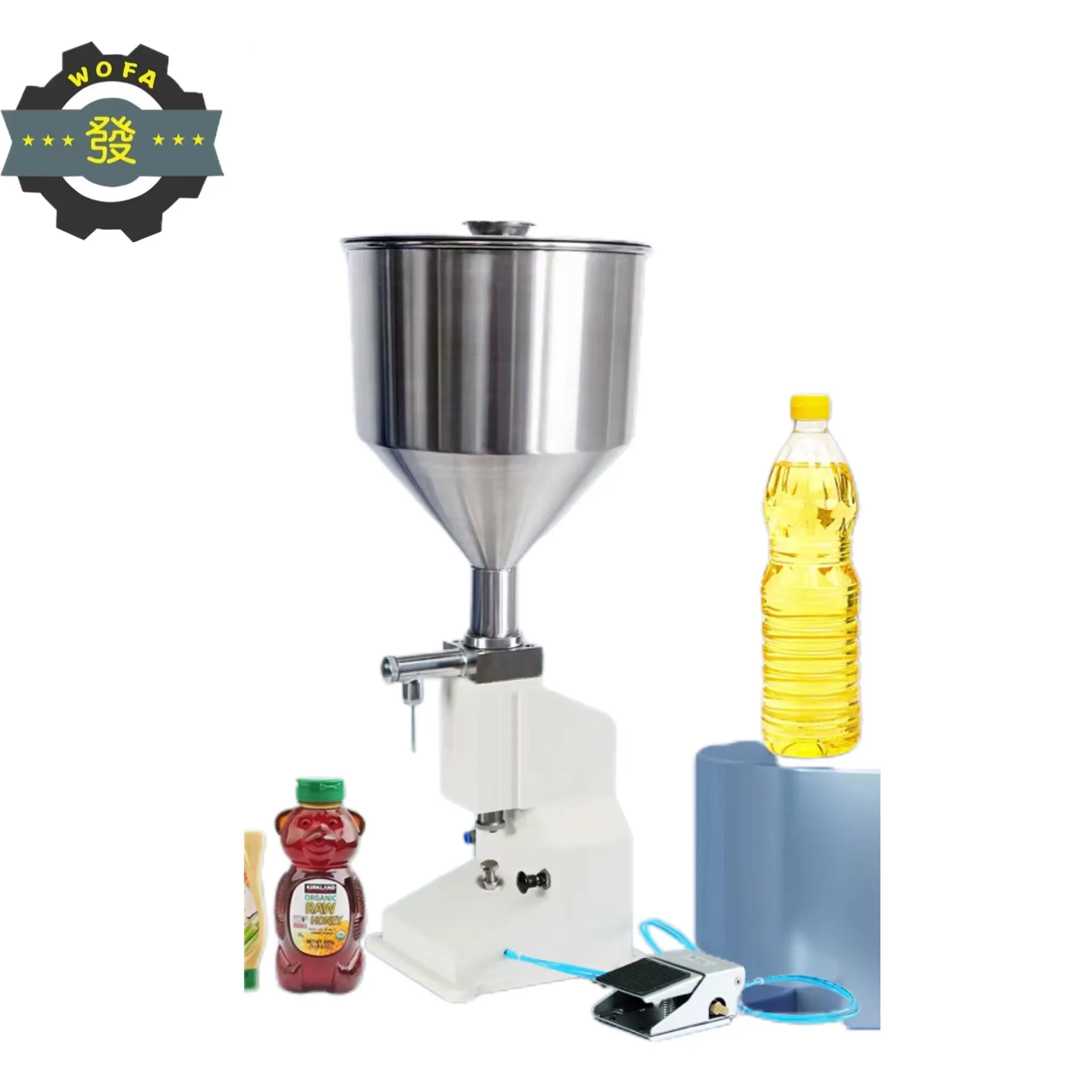 JIAHE A02 полуавтоматическая ручная пневматическая машина для наполнения масла/сока/сливок/меда/жидкости