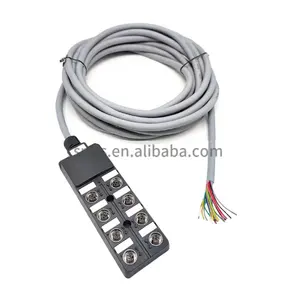 PVC PUR 4/6/8 porta PNP/NPN único canal duplo LED sensor de luz conector M12 SRUIS distribuição...