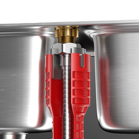 Clé à molette multifonctionnelle 8-en-1 en alliage de qualité supérieure pour outils de plomberie de lavabo, idéale pour le bricolage et l'OEM