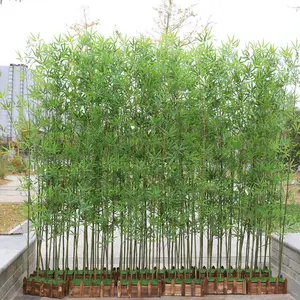 Açık UV yapay bitki şimşir çit yapay kalın bambu ağacı diğer bahçe süsleri
