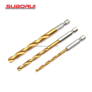 SUBORUI HSS entièrement rectifié changement rapide 1/4 <span class=keywords><strong>foret</strong></span> en titane pilote à tige hexagonale <span class=keywords><strong>pour</strong></span> le forage des métaux - Product Image 5