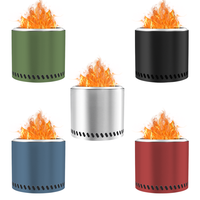 Brasero à bois sans fumée en acier inoxydable pour jardin, avec design portable pour le camping en plein air et la cuisson au barbecue