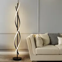 Modern Minimalist basit İskandinav tasarım Spiral LED ayakta zemin lambası