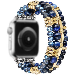 Bracelets perlés en pierre compatibles avec les bracelets <span class=keywords><strong>Apple</strong></span> <span class=keywords><strong>Watch</strong></span> 38mm 40mm 41mm 42mm 44mm 45mm Femmes Filles pour la série de bracelets IWatch - Product Image 1