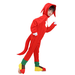 <span class=keywords><strong>Disfraz</strong></span> de Halloween de Erizo Pequeño Rojo, Traje de <span class=keywords><strong>Sonic</strong></span> y Knuckles para Niños, Juego de Roles Temático Unisex - Product Image 4