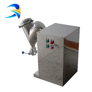 Mezclador de licuadora de polvo seco de alimentación vertical tipo V de 10 litros de acero inoxidable