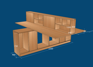 Modern Executive Student Bedroom Workstation <strong>Table</strong> Latest Design with <strong>Solid</strong> Wood Factory Supply Office Furniture <strong>Computer</strong> Desk - Product Image 2