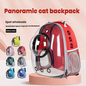 Şeffaf astronot uzay kapsülü evcil hayvan sırt çantası panoramik görünüm açık solunum kediler seyahat çantası için See-Through evcil hayvan taşıyıcı - Product Image 2