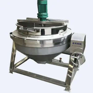 Tomato Sauce And Cheese Making Machine Mini Steam Jacketed Kettle Sandwich Pot With Mixer