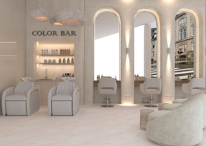 Set salone di bellezza Shampoo bianco stazione Shampoo letto parrucchiera lavello lavacapelli - Product Image 4
