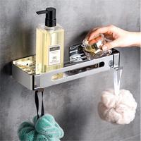 Étagère de salle de bain de haute qualité, murale, en acier inoxydable, étagère d'angle pour salle de bain