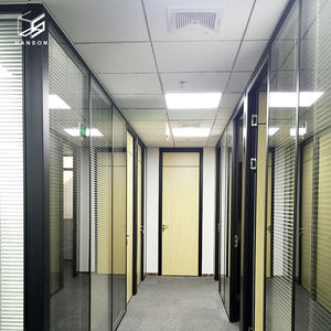 <span class=keywords><strong>Cloison</strong></span> de bureau de style moderne, portable, armoire murale <span class=keywords><strong>en</strong></span> verre avec stores, panneau de bois, pièce modulaire intérieure <span class=keywords><strong>amovible</strong></span> - Product Image 5