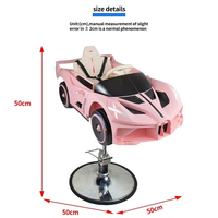 Chaise de Barbier pour Enfants en Acier Inoxydable Moderne, Chaise de Salon de Coiffure pour Bébé avec Pompe Hydraulique