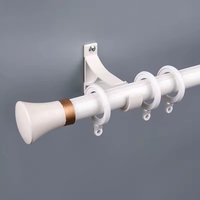 Tringle à Rideaux Moderne de Luxe en Aluminium Épaissi, Robuste et Silencieuse, avec Embouts Décoratifs pour la Décoration Intérieure