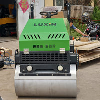 Rouleau compacteur vibrant à double tambour 1,5T à entraînement hydraulique pour asphalte, sol et zones de stationnement en bordure de route
