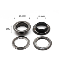 Offre Spéciale 30 #28.4mm couleur argent rond vêtement oeillets pour sac chaussures accessoires cuir laiton oeillet