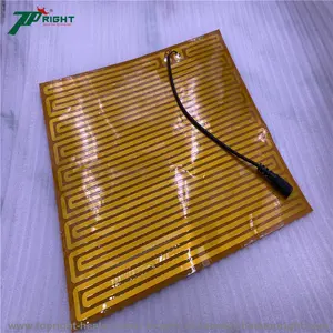 ตัวทำความร้อนฟิล์ม Polyimide 12V Kapton,ฮีตเตอร์ฟอยล์แกะสลักพร้อมกาว