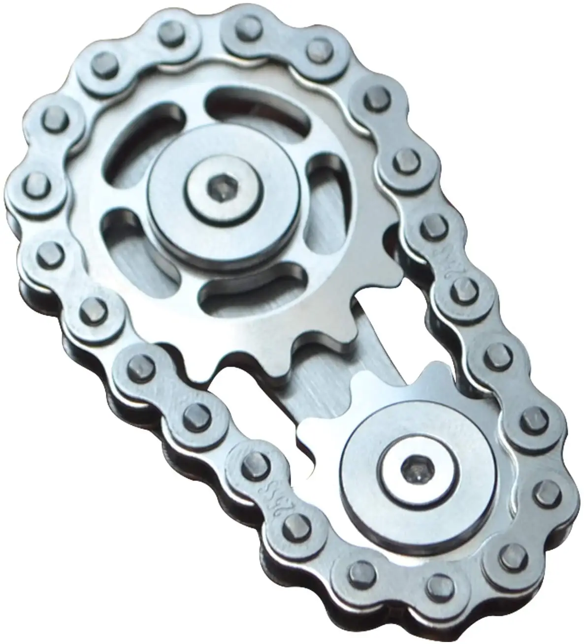 Gatwey Sprockets Chain Fidget Toys Metal Sensory Bike Chain Gears Fidgets Spinner for Adults EDC Novelty Toy Pack Pocket Size