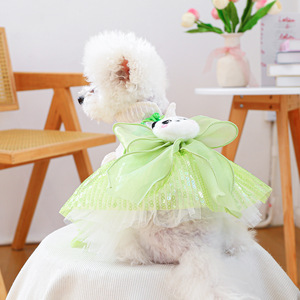 PETCIRCLE Pet Circle Vêtements pour animaux printemps/été : Tenues pour chiens et chats, Jupe en tulle Panda Dumpling - Product Image 1