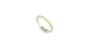 14KT White Gold Certified Round Natural Gemstones / Diamonds Exquisite <b>Eternity</b> Band - Product Image 4