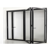 Fenêtre pliante horizontale en aluminium, isolée sous vide (VIG) 10 mm, ultra-mince, haute performance, pour rénovation de hôtels et espaces extérieurs.
