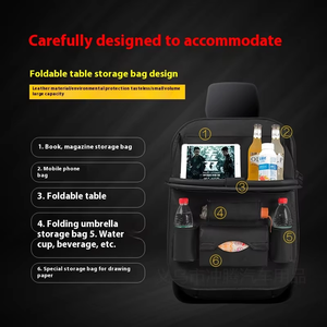 Organizador Moderno Multiusos para Coche con Práctico Diseño Colgante Bolsa de Almacenamiento Plegable para el Respaldo del Asiento - Product Image 3