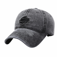 Casquette de baseball personnalisée en sergé 100 % coton, effet vieilli, non structurée, profil bas, 6 panneaux, visière incurvée, style sportif