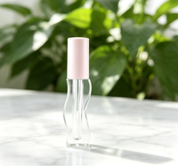 Tube de brillant à lèvres vide en forme de vague, 2,7 ml, rose, avec logo personnalisé, emballage cosmétique en gros
