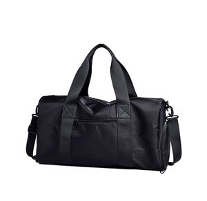 Bolsa de viaje grande resistente personalizada, impermeable, negra, deportiva, de nailon, para gimnasio - Product Image 6
