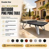 Table de ping-pong pliable d'extérieur OEM de 2,7 m, étanche et durable, avec plateau en panneau aluminium-plastique de 6 mm, pour parc, direct usine